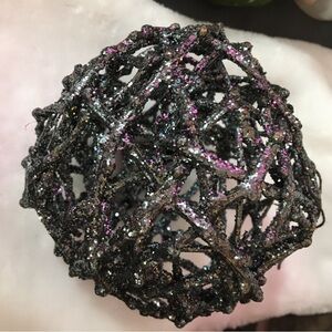 Sparkling Black and Purple Glitter Sphere